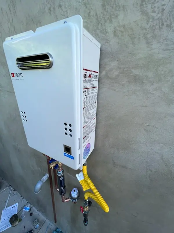 Tankless water heater installation for Brookside homes